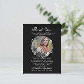 Foto Memorial Black en White - Hartelijk dank Bedankkaart (Staand voorkant)