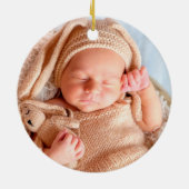 Foto Memorial Blue Angel Wings Kerstmis Keramisch Ornament (Achterkant)