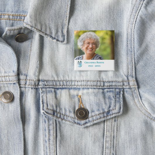 Foto Memorial Butterfly in Loving Memory Button (In situ)