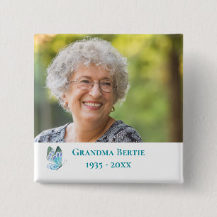 Foto Memorial Butterfly in Loving Memory Button