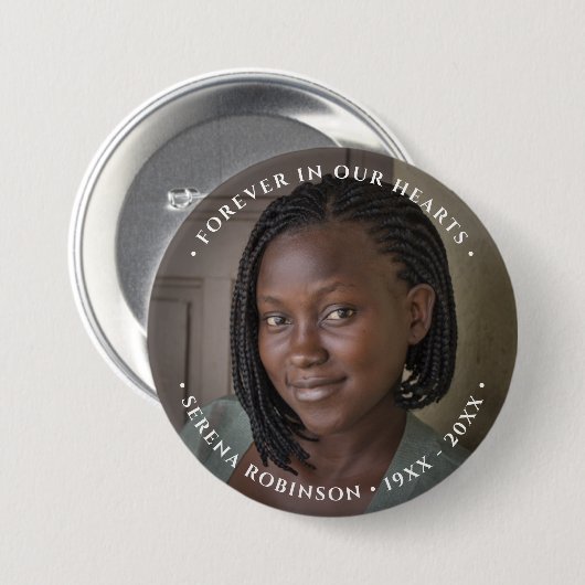 Foto Memorial Buttonnen Ronde Button 7,6 Cm (Voorkant /achterkant)