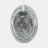 Foto Memorial Cat/Pet Glas Ornament (Voorkant links)