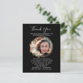 Foto Memorial Floral Golden Bedankt! Bedankkaart (Staand voorkant)