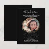 Foto Memorial Floral Golden Bedankt! Bedankkaart (Voorkant / Achterkant)