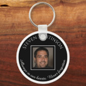 Foto Memorial Forever in ons hart Sleutelhanger (Voorkant)