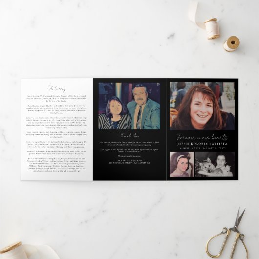 Foto Memorial Funeral Celebration of Life Programm Drieluik Programma (Buitenkant)