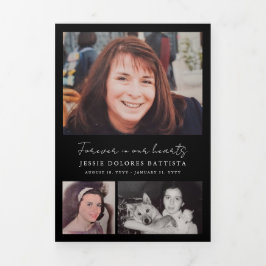 Foto Memorial Funeral Celebration of Life Programm Drieluik Programma