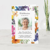 Foto Memorial Funeral Celebration of Life Programm Programma (Voorkant)