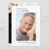 Foto Memorial Funeral Celebration of Life Programm Programmakaart (Voorkant / Achterkant)