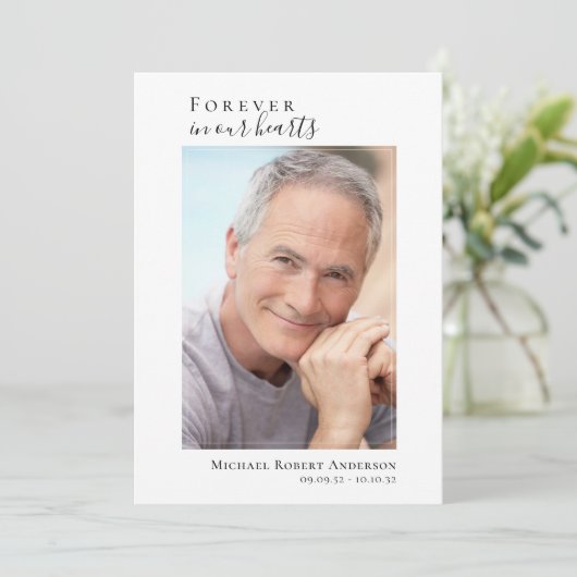 Foto Memorial Funeral Celebration of Life Programm Programmakaart (Staand voorkant)