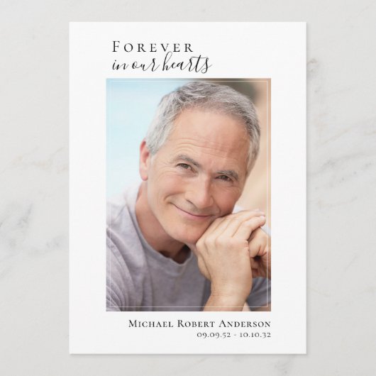 Foto Memorial Funeral Celebration of Life Programm Programmakaart (Voorkant)