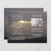 Foto Memorial Funeral Order of Service Programme (Voorkant / Achterkant)