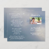 Foto Memorial Funeral Order of Service Programme (Voorkant / Achterkant)