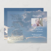 Foto Memorial Funeral Order of Service Programme (Voorkant / Achterkant)