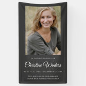 Foto Memorial Funeral Tribute Banner (Verticaal)