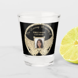 Foto Memorial Gold Angel Wings Shot Glass Glas