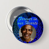 Foto Memorial Heart Angel Wings Button (Voorkant /achterkant)