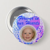 Foto Memorial Heart Angel Wings Button (Voorkant /achterkant)