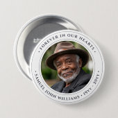 Foto Memorial Herdenking Tribute Ronde Button 7,6 Cm (Voorkant /achterkant)