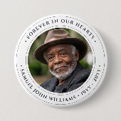 Foto Memorial Herdenking Tribute Ronde Button 7,6 Cm (Voorkant)