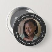 Foto Memorial Herdenking Tribute Ronde Button 7,6 Cm (Voorkant /achterkant)
