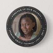 Foto Memorial Herdenking Tribute Ronde Button 7,6 Cm (Voorkant)