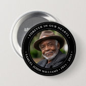 Foto Memorial Herdenking Tribute Ronde Button 7,6 Cm (Voorkant /achterkant)
