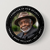 Foto Memorial Herdenking Tribute Ronde Button 7,6 Cm (Voorkant)