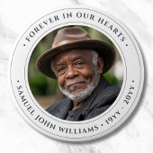 Foto Memorial Herdenking Tribute Ronde Button 7,6 Cm