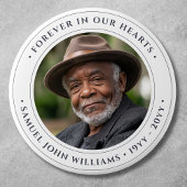 Foto Memorial Herdenking Tribute Ronde Button 7,6 Cm