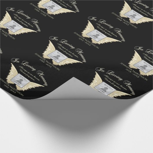 Foto Memorial in Loving Memory Cadeaupapier (Hoek)