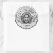 Foto Memorial in Loving Memory Classic Round Stic Ronde Sticker (Tas)