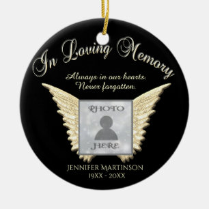 Foto Memorial in Loving Memory Keramisch Ornament