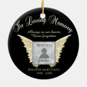 Foto Memorial in Loving Memory Keramisch Ornament (Achterkant)