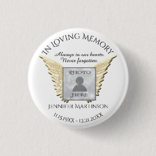 Foto Memorial in Loving Memory Ronde Button 3,2 Cm