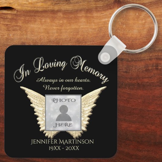 Foto Memorial in Loving Memory Sleutelhanger (Achterkant)