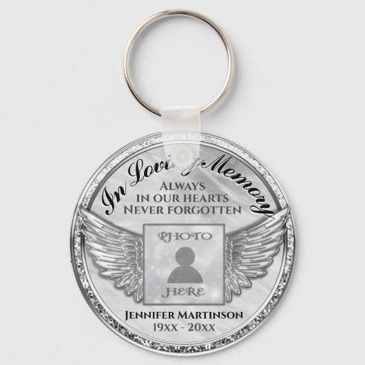 Foto Memorial in Loving Memory Sleutelhanger (Voorkant)