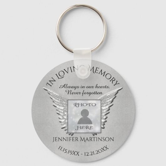 Foto Memorial in Loving Memory Sleutelhanger (Voorkant)