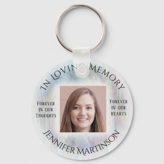 Foto Memorial in Loving Memory Sleutelhanger (Voorkant)