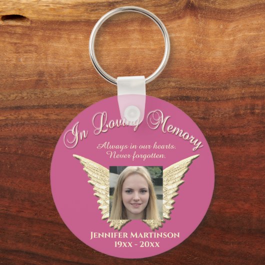 Foto Memorial in Loving Memory Sleutelhanger (Achterkant)