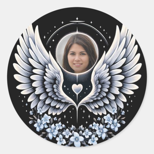 Foto Memorial Keepomwille Ronde Sticker (Voorkant)