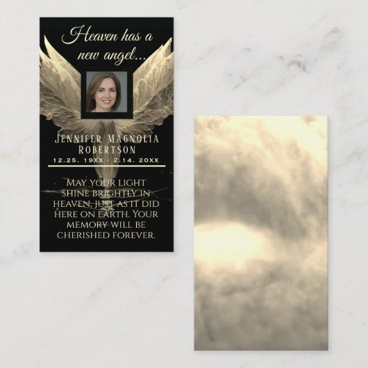 Foto Memorial Keepomwille Visitekaartje (Voorkant / Achterkant)