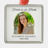Foto Memorial Keepsake Kerstversiering Metalen Ornament (Voorkant)