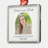 Foto Memorial Keepsake Kerstversiering Metalen Ornament (Links)