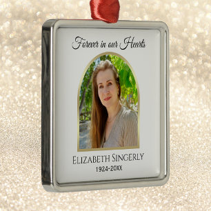 Foto Memorial Keepsake Kerstversiering Metalen Ornament
