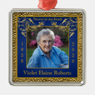 Foto Memorial Kerstmis Keepomwille Ornament Blue