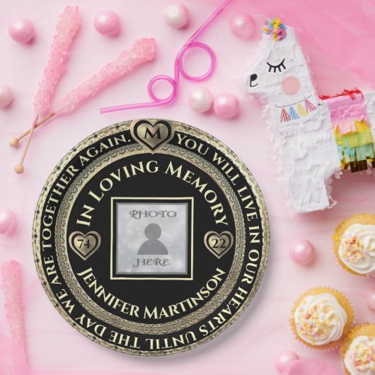 Foto Memorial Loving Memory Papieren Bordje (Feest)