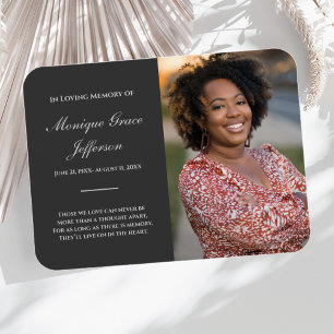 Foto Memorial Magnet Funeral Charcoal Gray Magneet