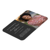 Foto Memorial Magnet Funeral Charcoal Gray Magneet (Linkerzijde)