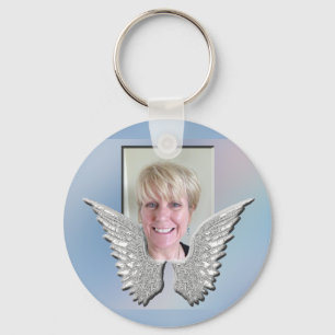 Foto Memorial met Angel Wings Sleutelhanger